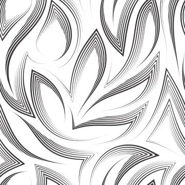 Seamless vector pattern of corners and flowing lines from thin lines drawn with Illustration