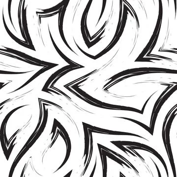 Seamless vector pattern of corners and flowing stripes.Seamless pattern of Stock Illustration