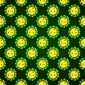 Seamless vector pattern of coronavirus molecules. Virus background Stock Illustration