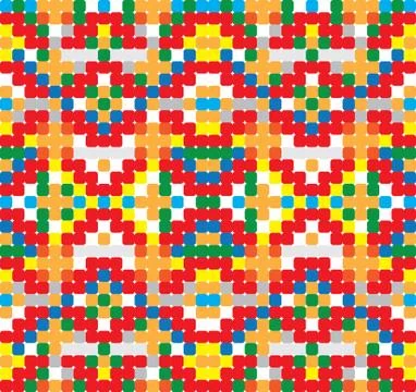 Seamless vector pattern - cross-stitch style Illustrazione stock