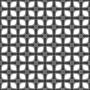 Seamless vector pattern from crosses. Endless vector geometric background Stock Illustration