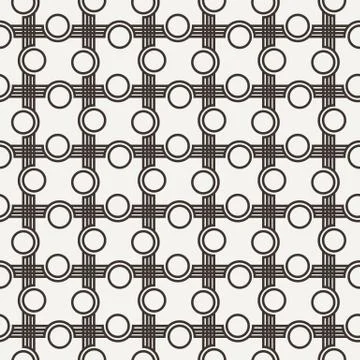 Seamless vector pattern of curved lines Illustrazione stock