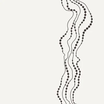 Seamless vector pattern of curved lines strung Illustrazione stock