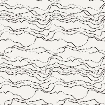 Seamless vector pattern of curved lines 스톡 일러스트