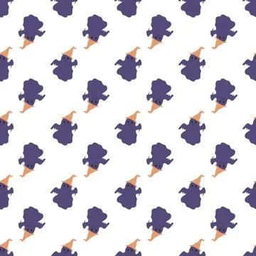 Seamless vector pattern with cute ghosts. Stockillustratie