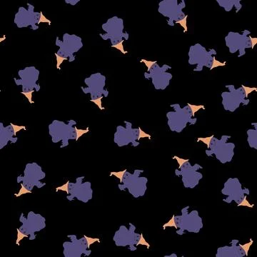 Seamless vector pattern with cute ghosts. イラスト素材