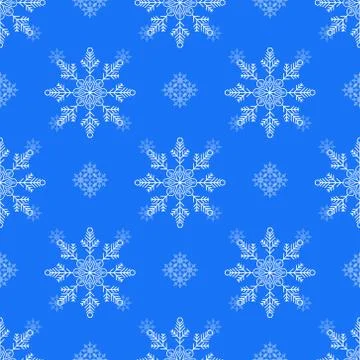 Seamless vector pattern with detailed snowflakes. Nice vector background, per Stock Illustration