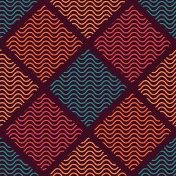 Seamless vector pattern with diamond shapes Illustrazione stock