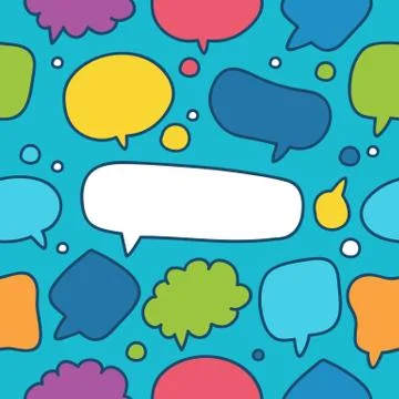 Seamless vector pattern of different bubble Stock Illustration