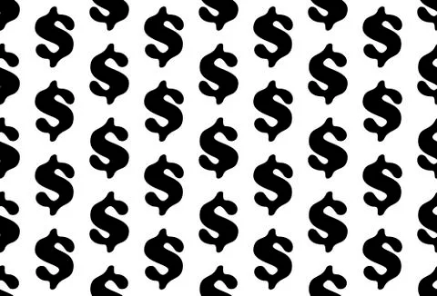 Seamless vector pattern of dollar symbol. Bank, finance, credit. Seamless bac Stock Illustration