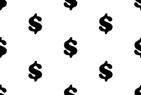 Seamless vector pattern of dollar symbol. Bank, finance, credit. Seamless bac Stock Illustration