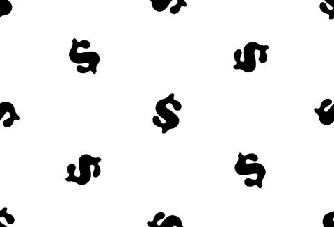 Seamless vector pattern of dollar symbol. Bank, finance, credit. Seamless bac Stock Illustration