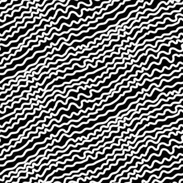 Seamless vector pattern with doodle handwritten lines. EPS 10 Illustrazione stock