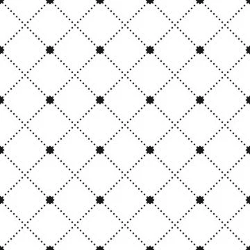 Seamless vector pattern, the dotted lines of the squares. Isolated outline on 스톡 일러스트
