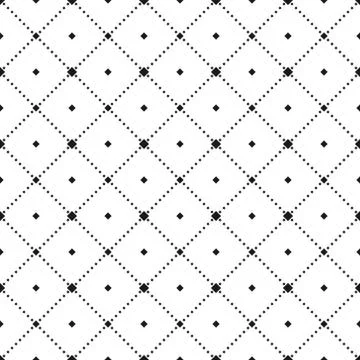 Seamless vector pattern, the dotted lines of the squares. Isolated outline on 库存插图