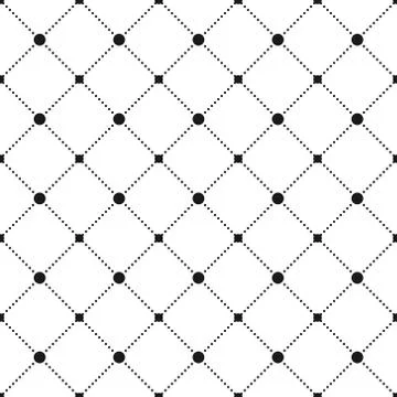 Seamless vector pattern, the dotted lines of the circles. Isolated outline on 库存插图