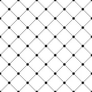Seamless vector pattern, the dotted lines of the squares. Isolated outline on 库存插图