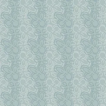 Seamless vector pattern with dotted loral shapes in pale blue colors Stock Illustration