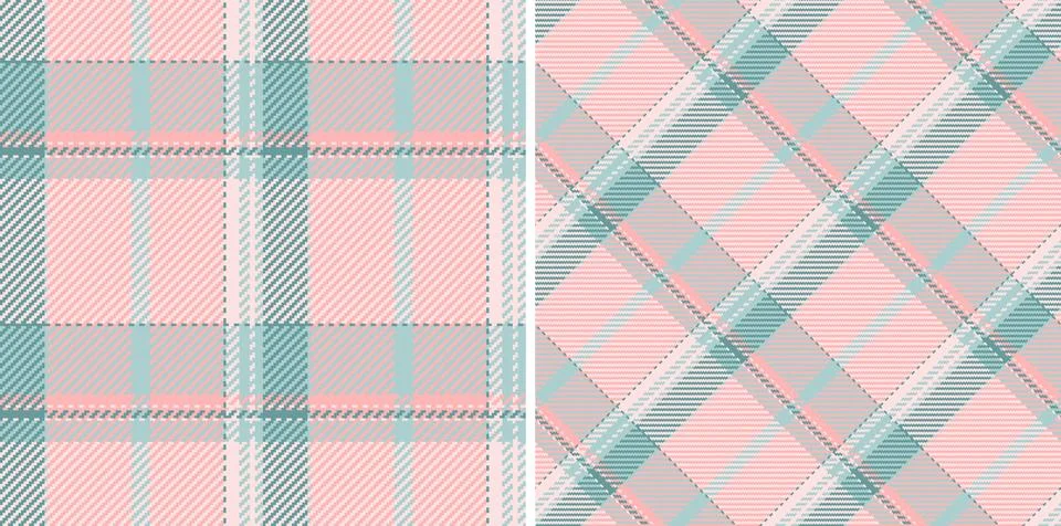 Seamless vector pattern of fabric texture check with a textile background t.. Stock Illustration