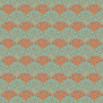 Seamless vector pattern with fan shapes Stock Illustration