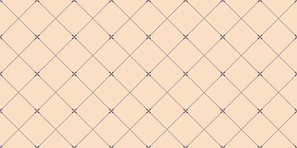 Seamless vector pattern featuring a classic floral lattice design with eleg.. Illustrazione stock