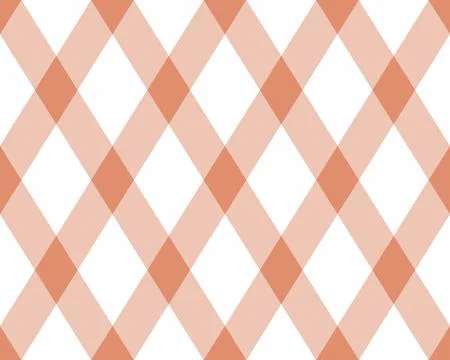 A seamless vector pattern featuring a classic diagonal gingham plaid in soft  Stock Illustration