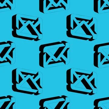 Seamless vector pattern featuring envelopes designed in bold negative space. Stockillustratie