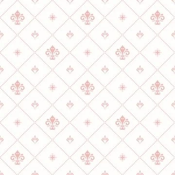 Seamless Vector Pattern With Few Royal Lilies 스톡 일러스트