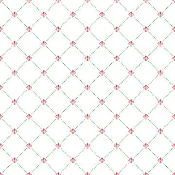 Seamless Vector Pattern With Few Royal Lilies Stock Illustration