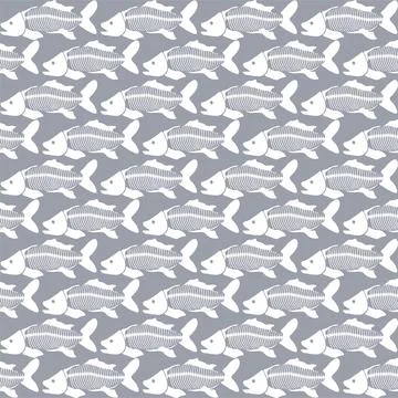 Seamless vector pattern with fish skeleton. Illustrazione stock