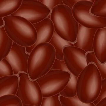 Seamless vector pattern of flax seeds close-up. Texture for packaging, text.. 스톡 일러스트