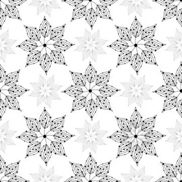 Seamless vector pattern, floral ornament Illustrazione stock