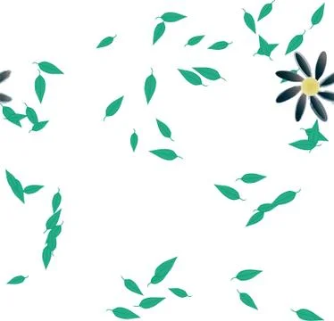 Seamless vector pattern with flowers and leafs Stockillustratie