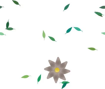 Seamless vector pattern with flowers and leafs Illustrazione stock
