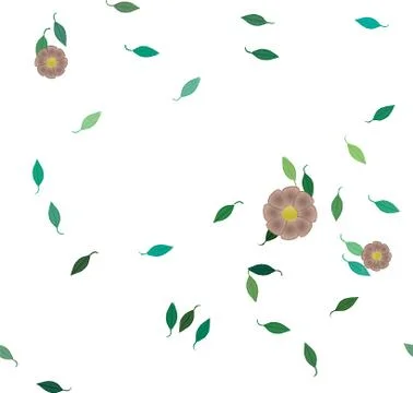 Seamless vector pattern with flowers and leafs 스톡 일러스트