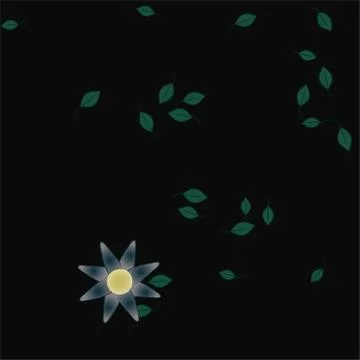 Seamless vector pattern with flowers and leafs 스톡 일러스트