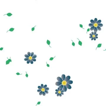 Seamless vector pattern with flowers and leafs Stockillustratie