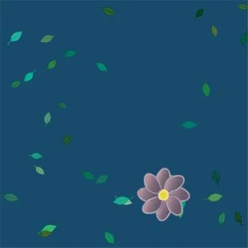 Seamless vector pattern with flowers and leafs Stock Illustration