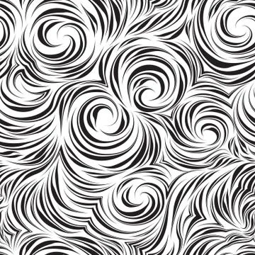 Seamless vector pattern of flowing brush strokes, waves and flow abstract Stock-Illustration