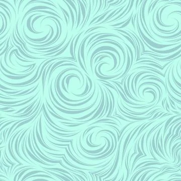 Seamless vector pattern of flowing brush strokes, waves and flow abstract Illustrazione stock