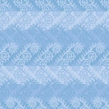 Seamless vector pattern with frost flowers in aqua blue colors Stock-Illustration