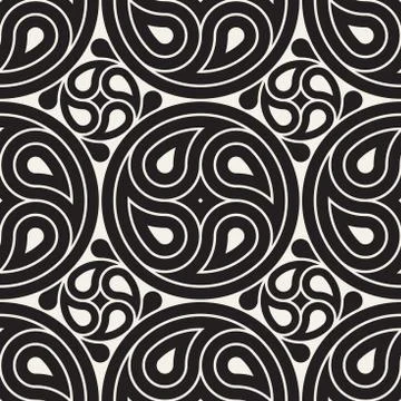 Seamless vector pattern geometric background. Geometric lines lattice. Rounded イラスト素材