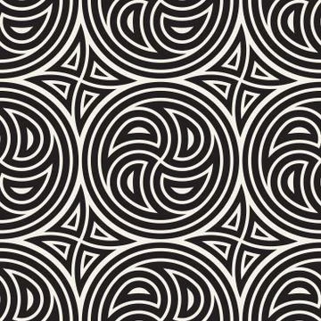 Seamless vector pattern geometric background. Geometric lines lattice. Rounded イラスト素材