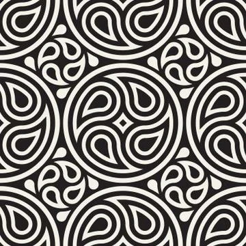 Seamless vector pattern geometric background. Geometric lines lattice. Rounded Illustrazione stock