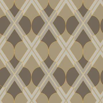 Seamless vector pattern with geometric mosaic in calm stone colors Stock Illustration