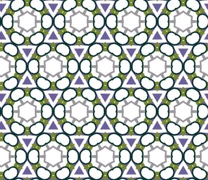 Seamless vector pattern in geometric ornamental style Stock Illustration