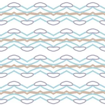 Seamless vector pattern in geometric ornamental style Stock Illustration