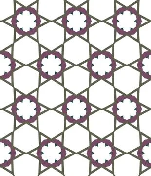 Seamless vector pattern in geometric ornamental style 스톡 일러스트