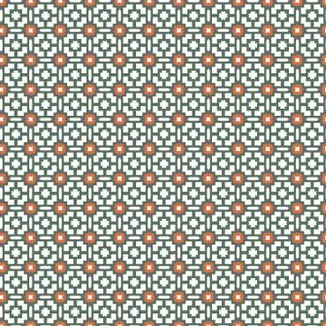 Seamless vector pattern in geometric ornamental style Stock Illustration