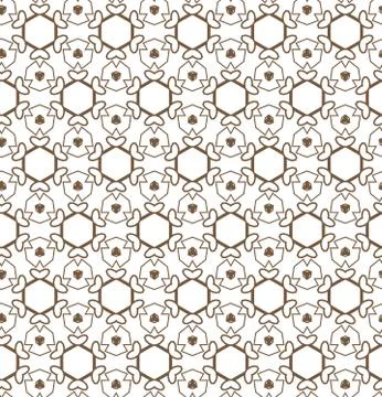 Seamless vector pattern in geometric ornamental style Stock Illustration